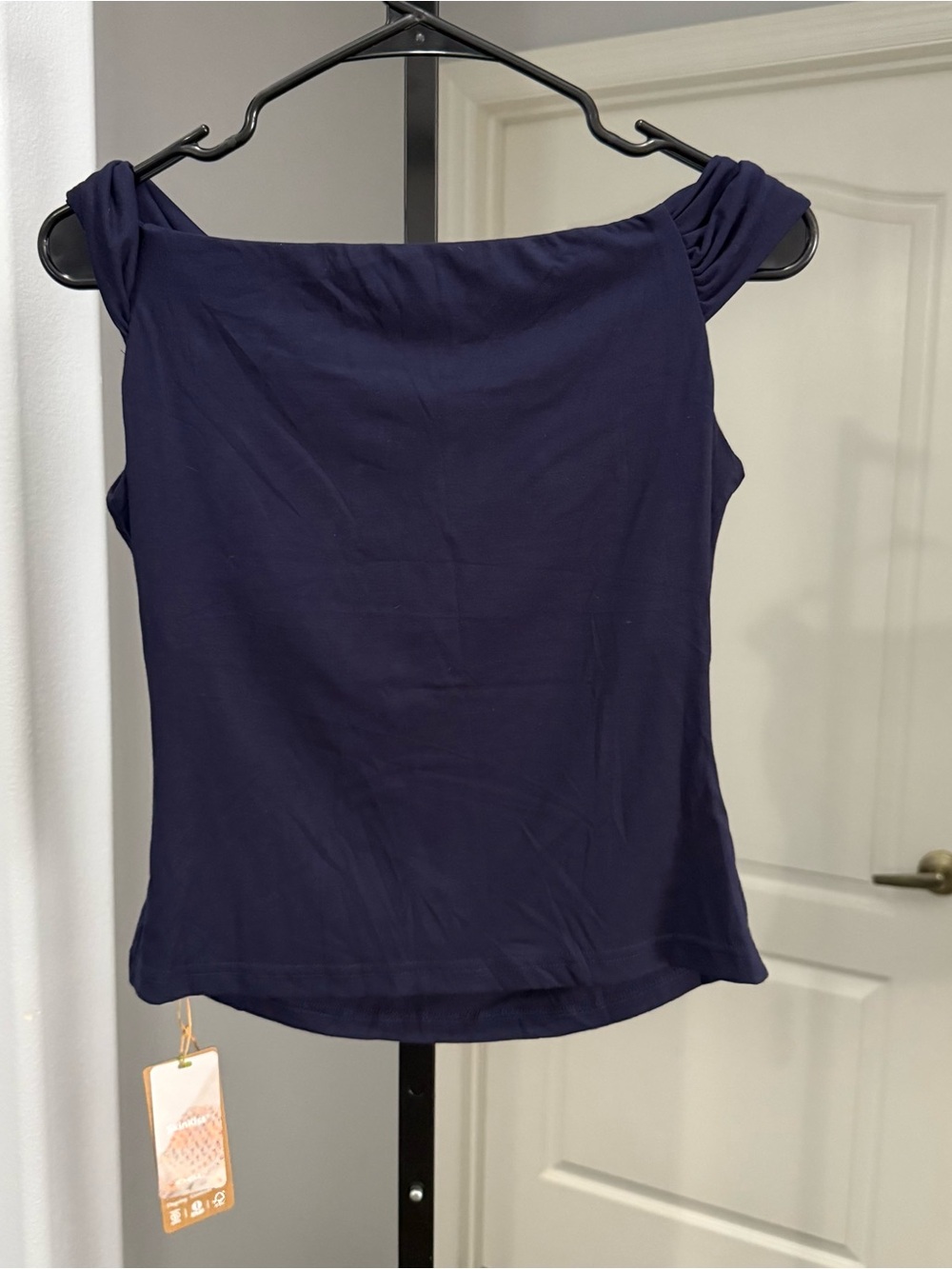 NWT OGL Eco-SkinKiss Multi-wear Versatile Necklines Bra Top Midnight Navy L - Picture 9 of 10